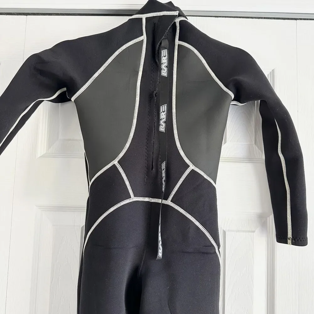 Bare Wetsuit Juniors Size 10 Black Full Length Long Sleeve